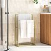 vidaXL Freestanding Towel Rack Gold 48x24x78.5 cm Iron