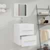 vidaXL Bathroom Cabinet with Mirror White 41x38.5x48 cm Engineered Wood