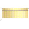 vidaXL Manual Retractable Awning with Blind 4x3m Yellow&White