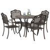 vidaXL Garden Dining Set 5 pcs Bronze 90 x 90 x 75 cm Cast Aluminium