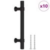 vidaXL Cabinet Handles 10 pcs Black 96 mm Stainless Steel