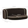 vidaXL Foldable Dog Sofa Brown 73x67x26 cm Plush Washable Cushion