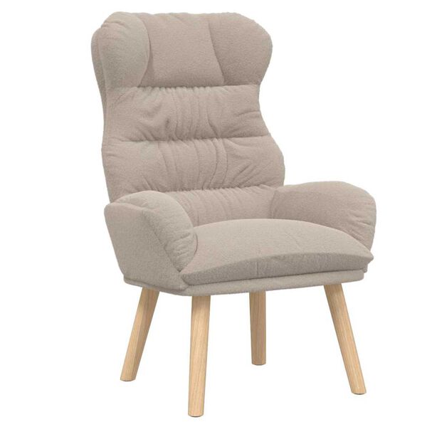 vidaXL Armchair Light Grey 69 x 74 x 93 cm Sherpa Fabric