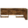 vidaXL Storage Headboard with Shelf Smoked Oak 100 cm Engineered Wood