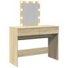 vidaXL Dressing Table with LED Sonoma Oak 100x40x130 cm