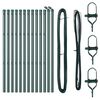 vidaXL Fence Post 13 pcs Green Steel