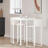 vidaXL Bar Table White 70 x 70 x 105 cm Solid Pine Wood