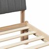 vidaXL Bed frame Brown and dark grey 135 x 190 cm Solid pine wood
