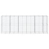 vidaXL Gabion Basket with Cover 550x100x200 cm Galvanised Iron