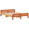 vidaXL Bed frame without Mattress Wax Brown 140x190 cm Solid Wood Pine