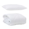 vidaXL All-Season Duvet with Pillow 2 pcs White Microfiber