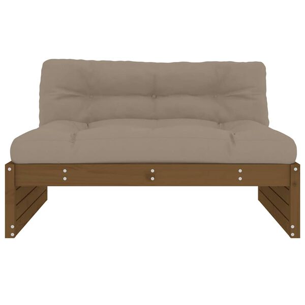 vidaXL Middle Sofa Honey Brown 120x80 cm Solid Wood Pine