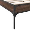vidaXL Bed Frame without Mattress Brown Oak 100x200 cm