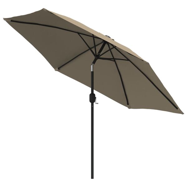 vidaXL Garden Parasol with Metal Pole 300 cm Taupe
