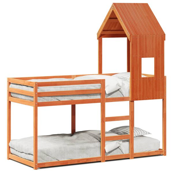 vidaXL Bunk Bed without Mattress Wax Brown 80x200 cm Solid Wood Pine
