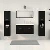 vidaXL Bathroom Furniture Set 4 pcs Black Oak Engineered Wood