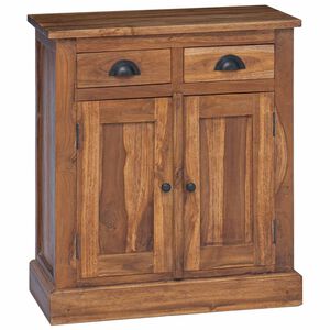 vidaXL Storage Cabinet Natural 65 x 30 x 75 cm Solid Teak Wood