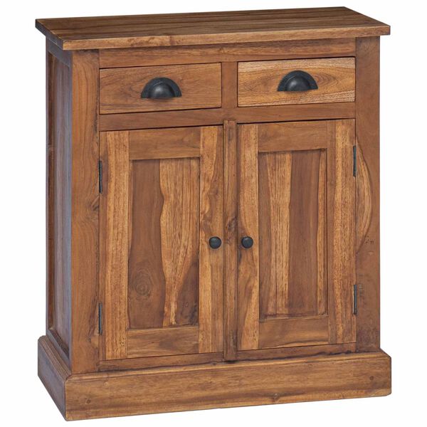 vidaXL Storage Cabinet Natural 65 x 30 x 75 cm Solid Teak Wood