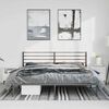 vidaXL Metal Bed Frame without Mattress with Headboard Black 193x203cm