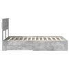 vidaXL Bed Frame Concrete Grey 135 x 190 cm Engineered Wood