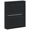 vidaXL Wall-Mounted Shoe Cabinet UTRECHT 71 x 17 x 86 cm Black