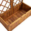 vidaXL Raised Bed with Trellis 80x38x150 cm Solid Acacia Wood