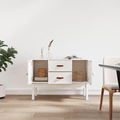 vidaXL Sideboard White 110x40x78 cm Solid Wood Pine