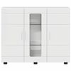 vidaXL Wooden Cabinet High Gloss White 88.5 x 30.5 x 73 cm