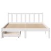 vidaXL Bed Frame without Mattress White 140x190 cm Solid Wood Pine