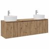 vidaXL Bathroom Cabinet Set 3 pcs Artisan Oak 49.5 x 44.5 x 65 cm