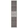 vidaXL Book Cabinet Concrete Grey 36x30x171 cm Engineered Wood