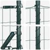 vidaXL Fence with Posts Green 0.6 x 50 m Steel