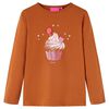 Kids' T-shirt with Long Sleeves Cognac 92