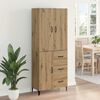 vidaXL Highboard Artisan Oak 69.5 x 34 x 180 cm Engineered Wood
