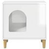 vidaXL Cat House Gloss White 51 x 30 x 52 cm Engineered Wood