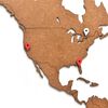 MiMi Innovations Wooden World Map Wall Decoration Luxury Brown 90x54 cm