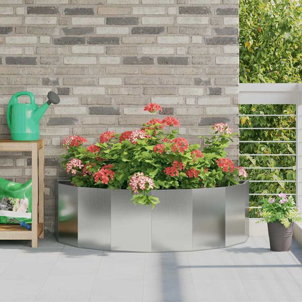 vidaXL Planter Silver 120 x 60 x 35 cm Galvanised Steel