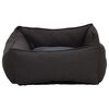 vidaXL Dog Bed Dark Grey 85.5x70x23 cm Linen Look Fleece