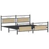 vidaXL Metal Bed Frame without Mattress Sonoma Oak 193x201 cm