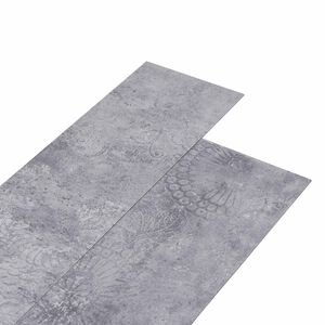 vidaXL Flooring Planks Cement Grey 5.02 m&sup2; 36 pcs PVC