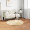 vidaXL Faux Sheepskin Rug Tafalla Cream Ø 80 cm Polyester