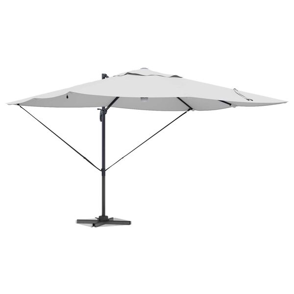 vidaXL Cantilever Roma Parasol Beige and Black 352 x 251 x 265 cm