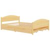 vidaXL Bed Frame without Mattress with 4 Drawers Solid Wood 160x200 cm