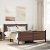 vidaXL Metal Bed Frame without Mattress Brown Oak 180x200 cm Super King