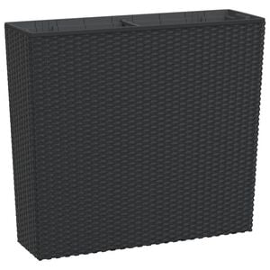 vidaXL Planter with Removable Inner Anthracite 12 / 44 L PP Rattan