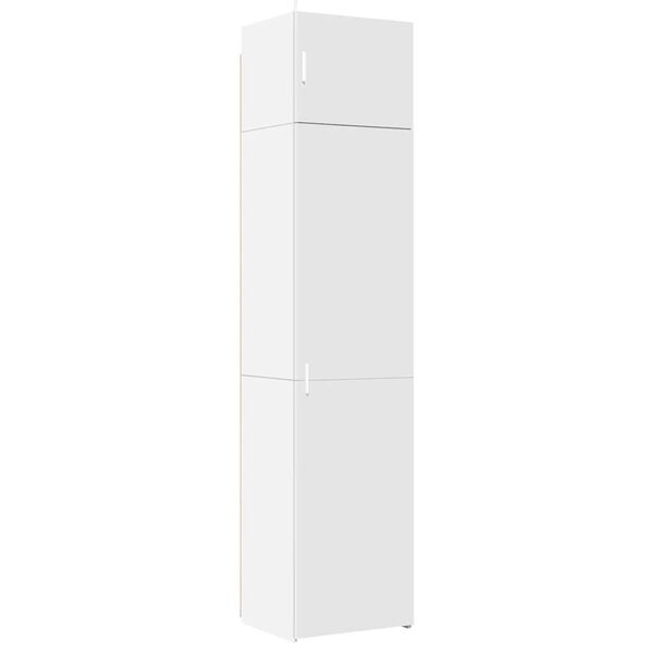 vidaXL Slim Storage Cabinet White 50x42.5x225 cm Engineered Wood