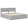 vidaXL Bed Frame Grey Sonoma 200 x 200 cm Engineered Wood