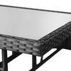 vidaXL Garden Table Black 80x80x74 cm Poly Rattan