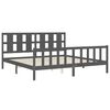 vidaXL Bed Frame without Mattress Grey 200x200 cm Solid Wood Pine