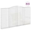 vidaXL Arched Gabion Baskets 15 pcs 400x30x220/240 cm Galvanised Iron